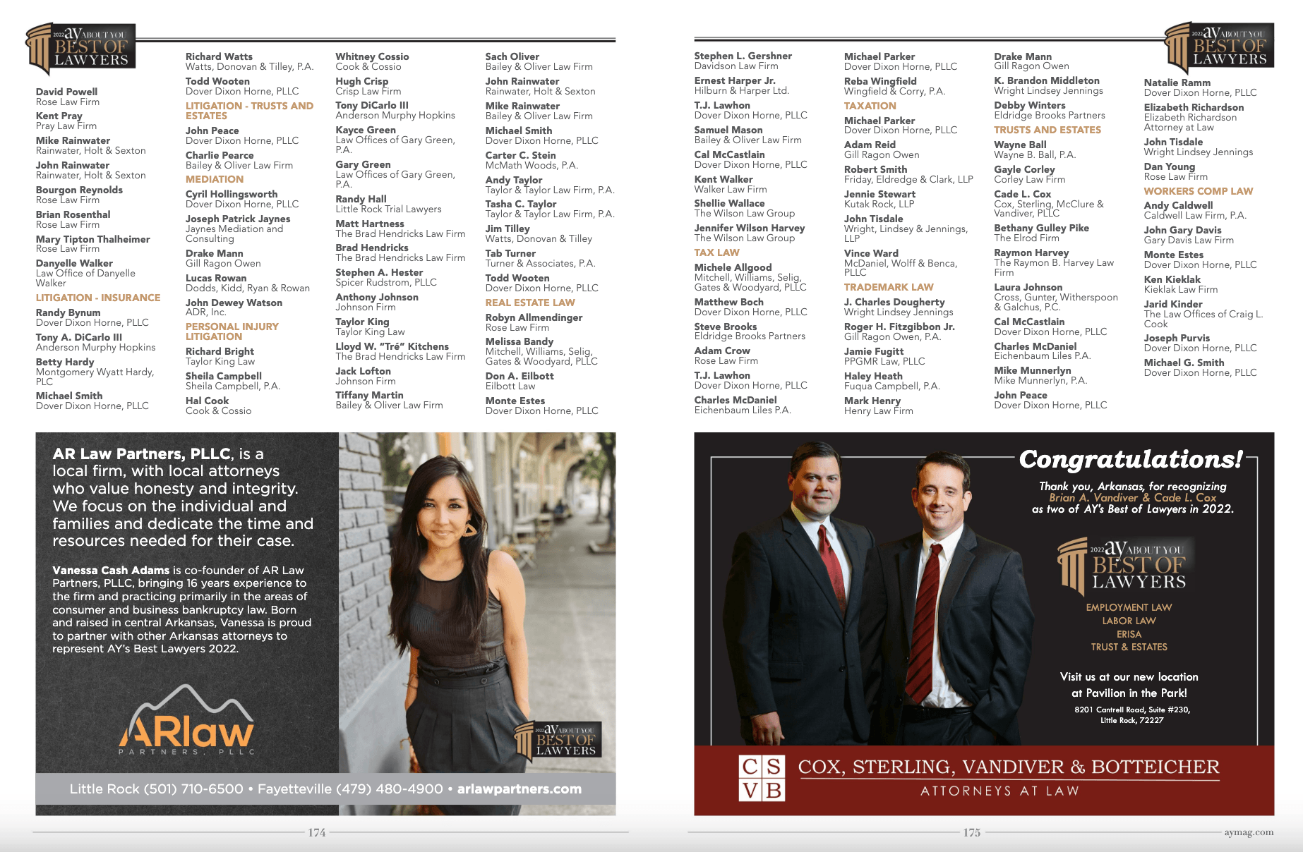 A page of a magazine with an ad for arrow