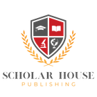 Logo for Scholar House Publishing: shield with book, globe, microscope, and cap, flanked by laurel.