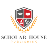 Logo for Scholar House Publishing: shield with book, globe, microscope, and cap, flanked by laurel.