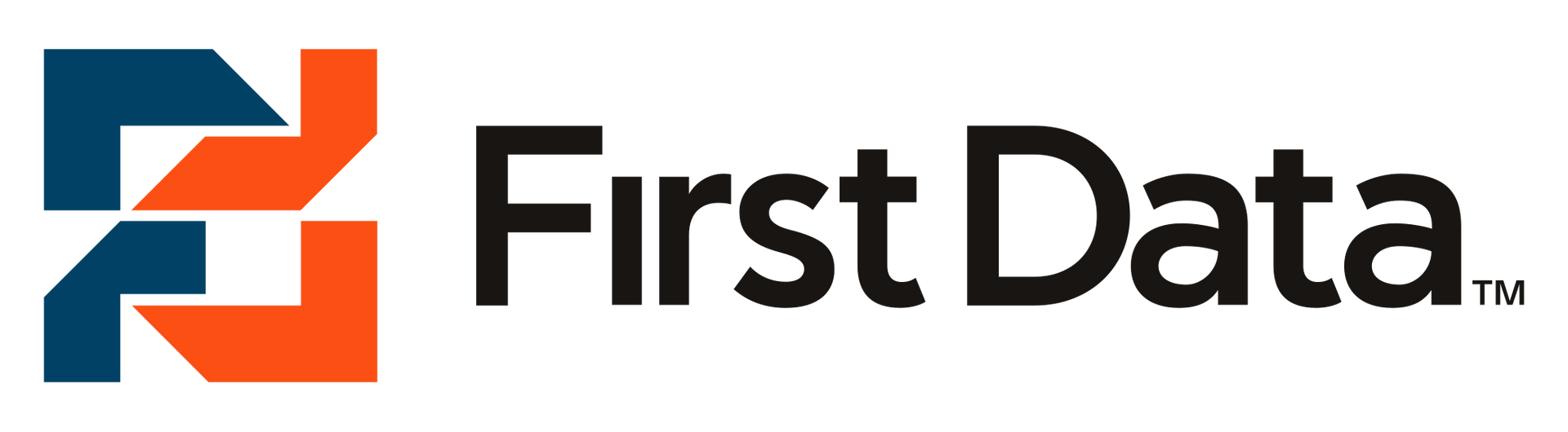 The first data logo is blue and orange on a white background