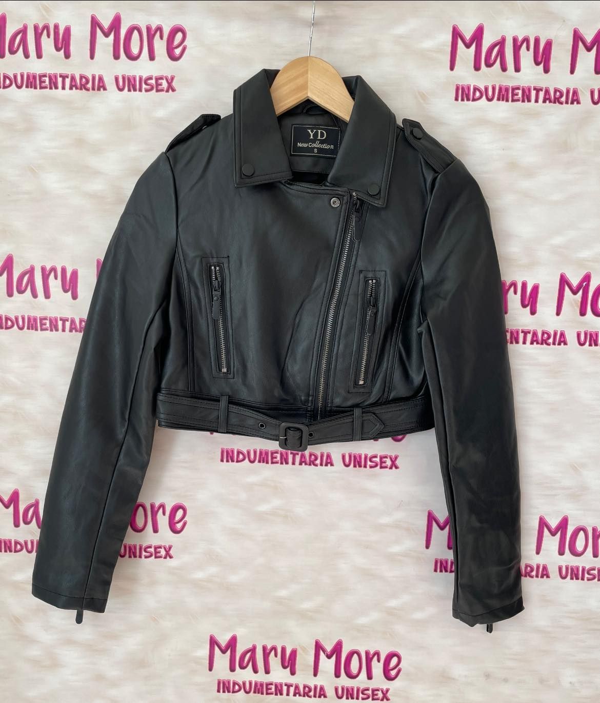 campera eco cuero corta
