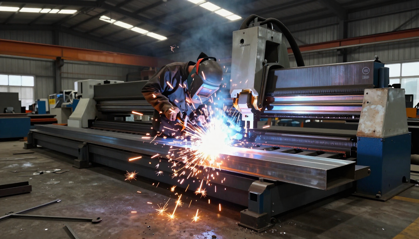 Lavorazione metallica in officina