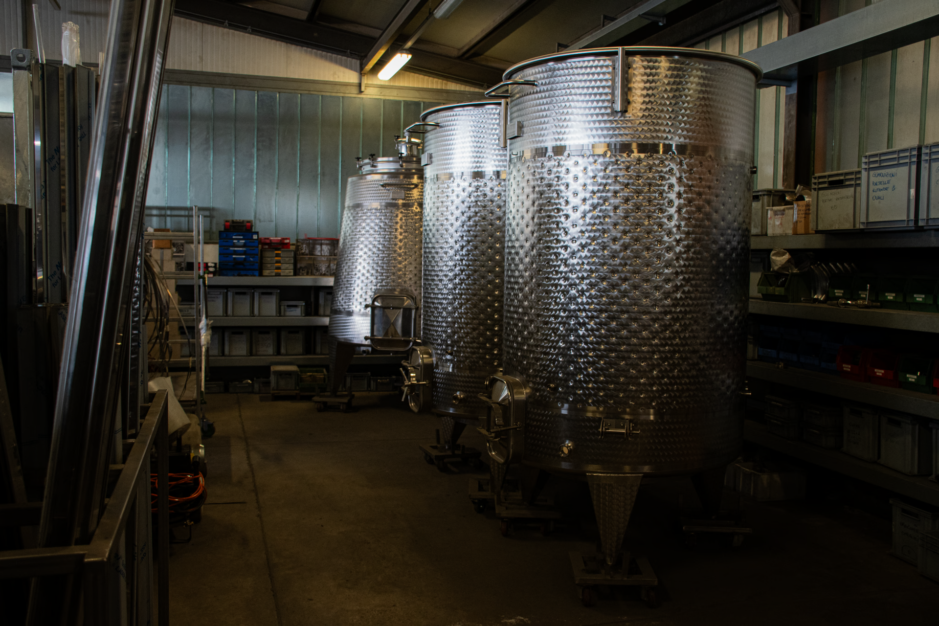 Cisterna inox in lavorazione