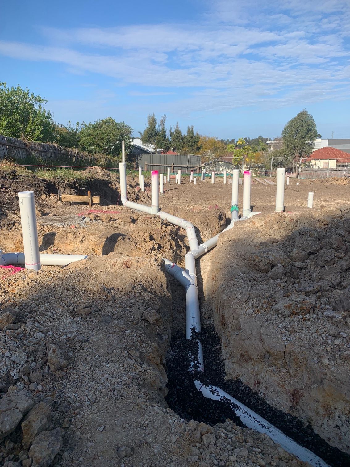 Drainage Being Installed On A Property — BAS Plumbing & Drainage In Gosford, NSW