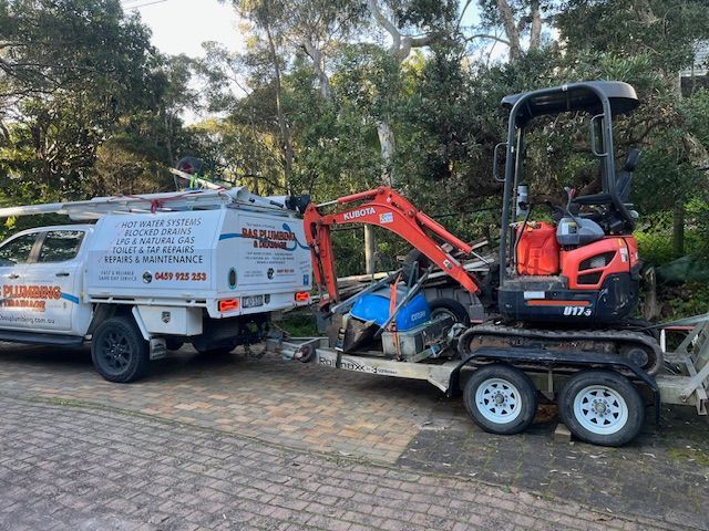 A Plumbing Work Vehicle— BAS Plumbing & Drainage In Forresters Beach, NSW