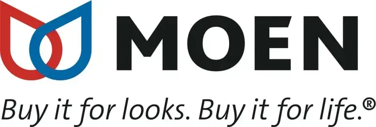A moen logo that says buy it for looks buy it for life