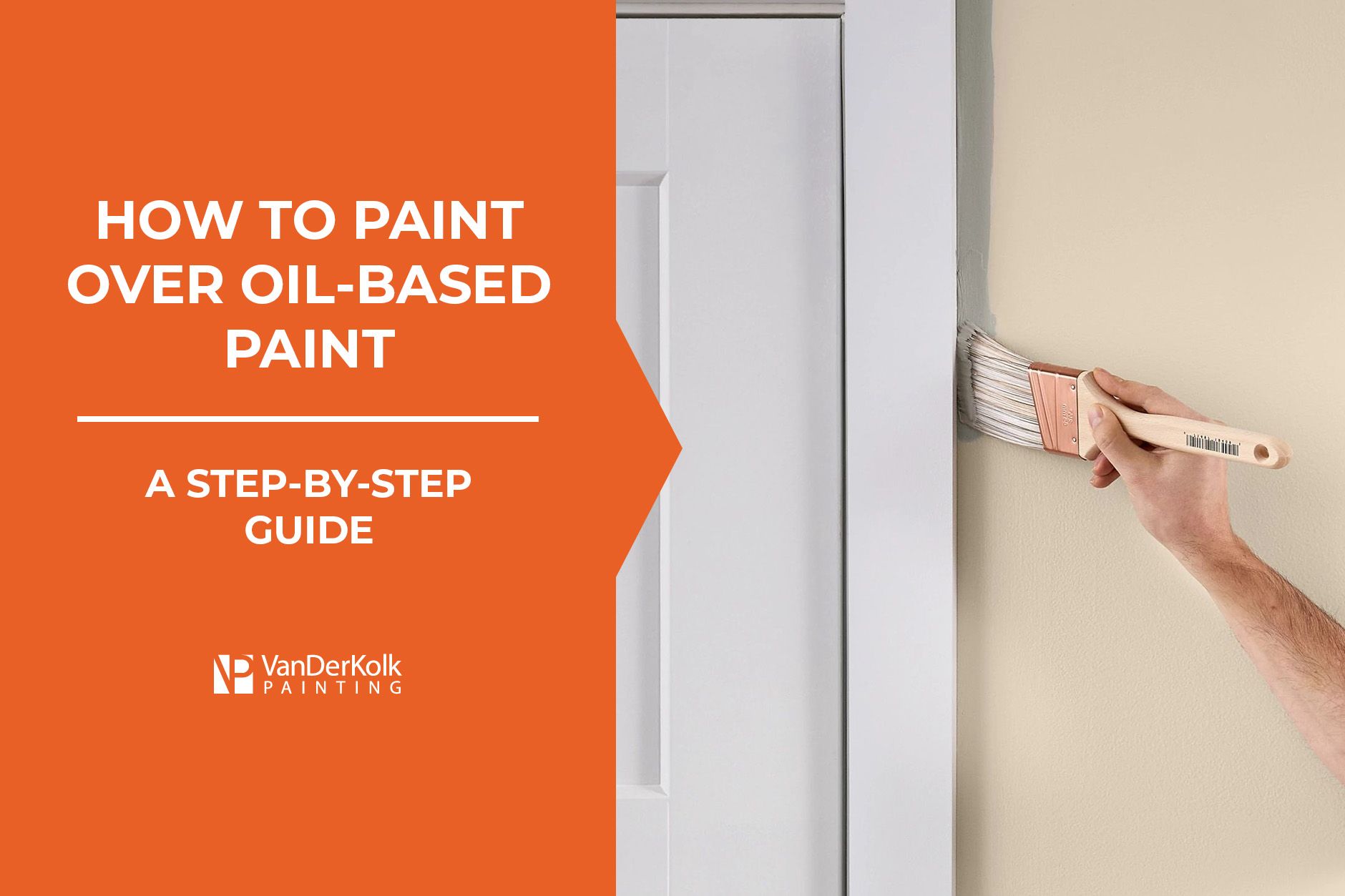 A person is painting a door with oil-based paint.