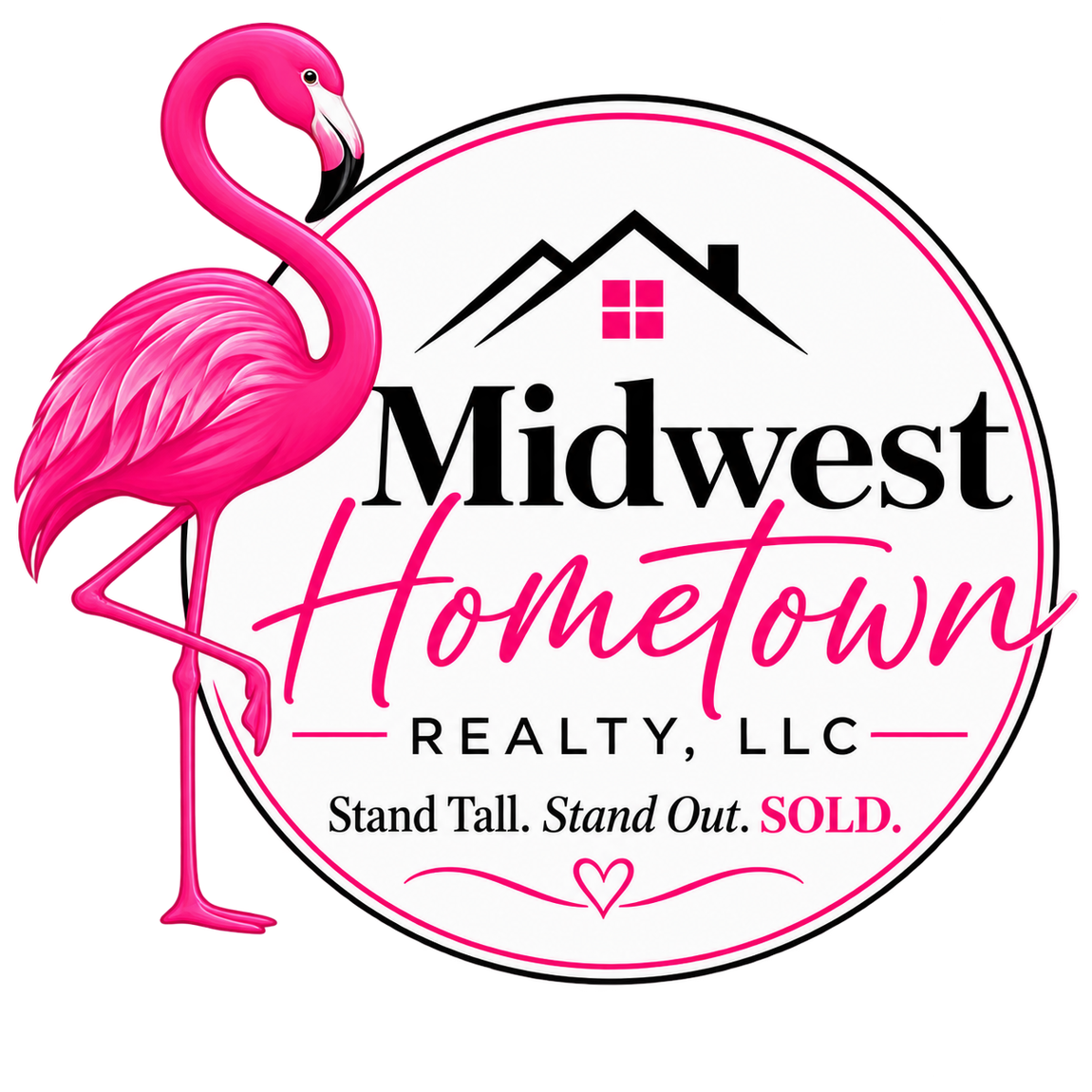 A pink flamingo standing on one leg against a plain white background.