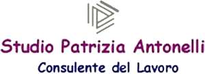 Studio Patrizia Antonelli logo with purple text and geometric icon, “Consulente del Lavoro” underneath