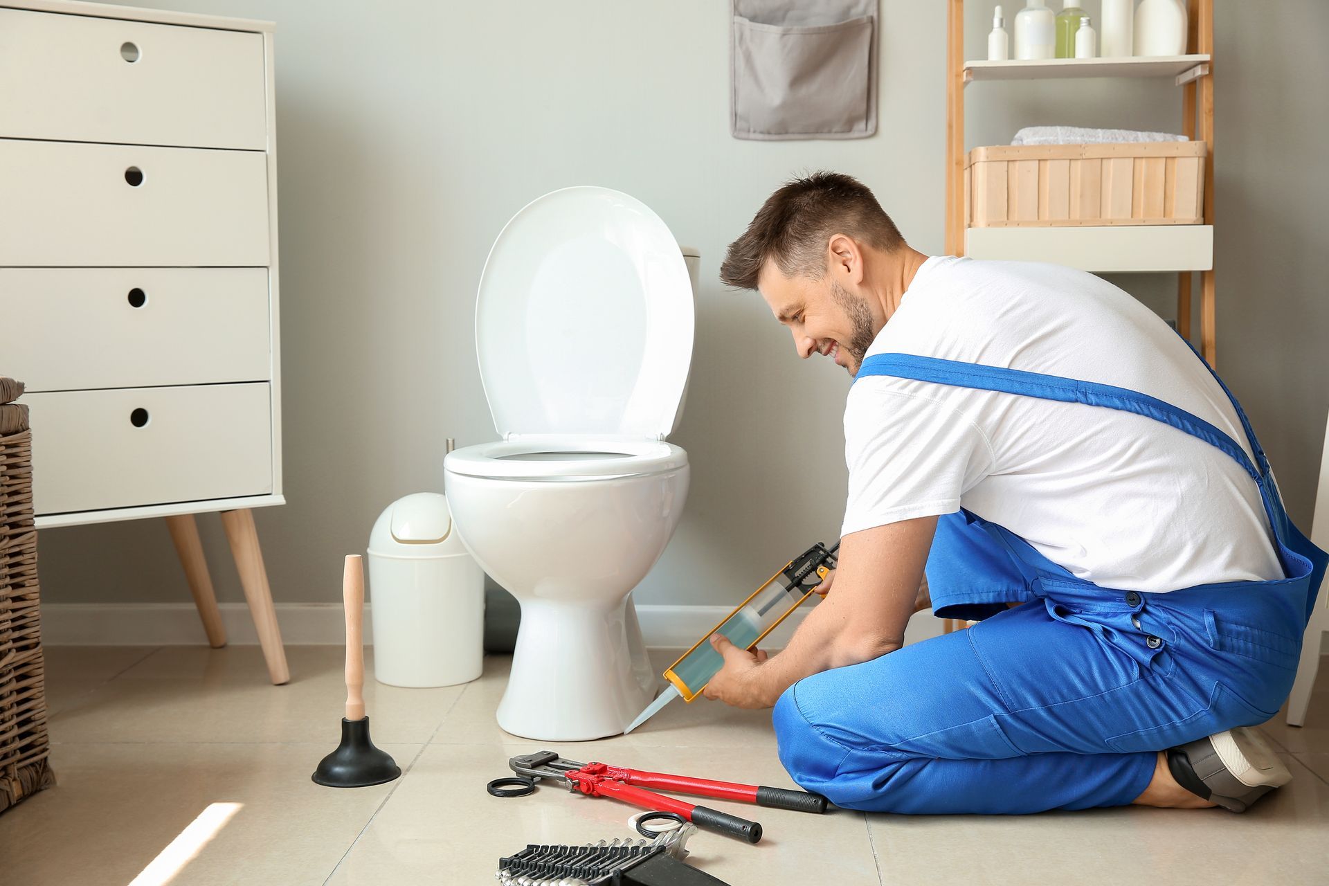 Installing Toilet Bowl