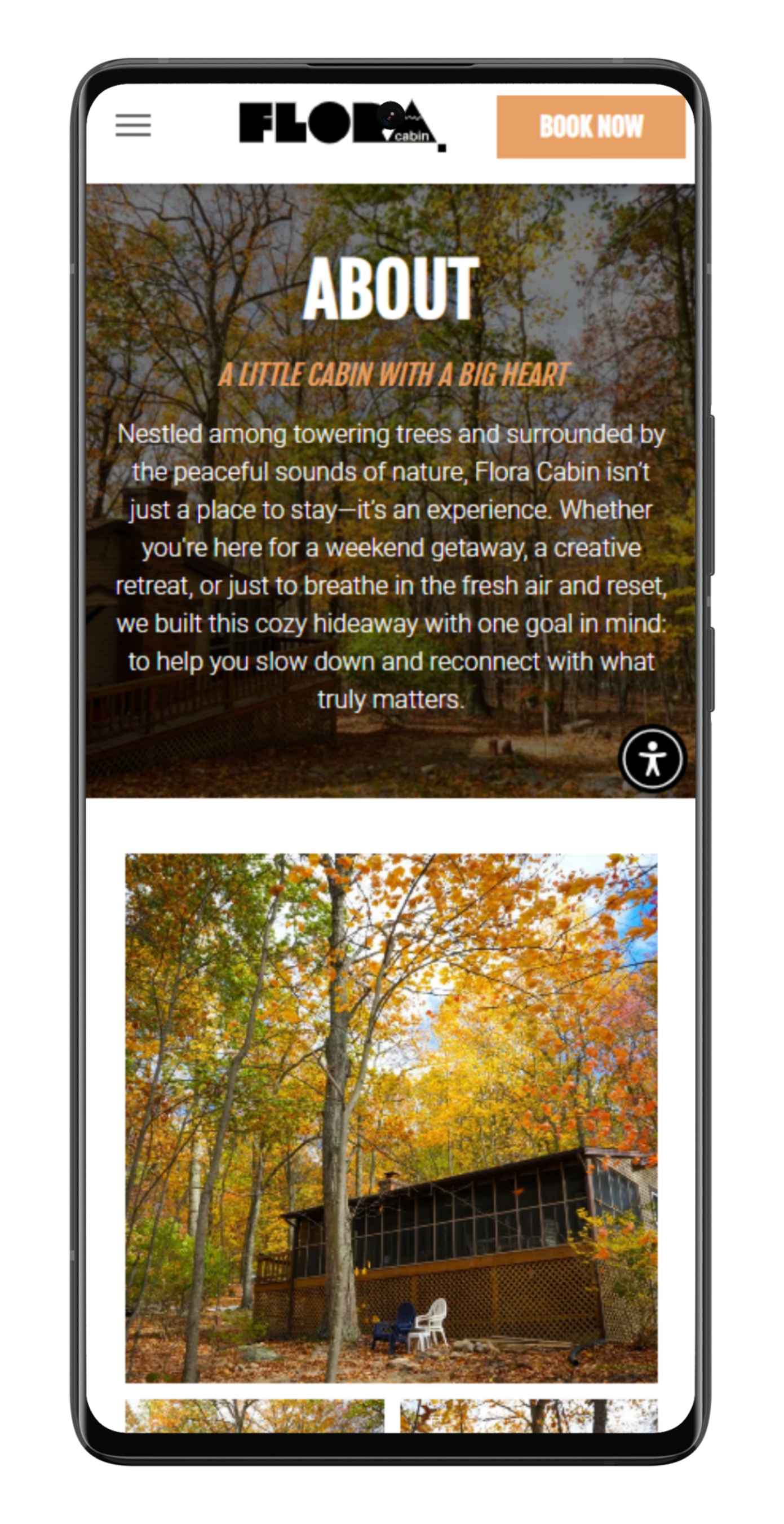Mobile screen with 