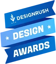 A logo for verified agency designrush.com
