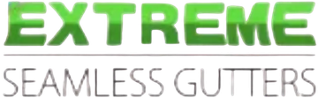 Logo for "Extreme Seamless Gutters" with the word "EXTREME" in bold, green gradient lettering above the text in gray.