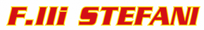 Logo F.lli Stefani in rosso e giallo, testo corsivo su sfondo bianco.
