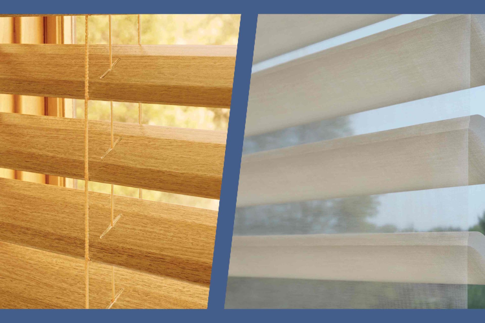 Hunter Douglas Silhouette® Sheer Shades and EverWood® Faux Wood Blinds near Manasquan, New Jersey