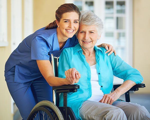 Nurse and old patient | Long Beach, CA | Mozena Medical