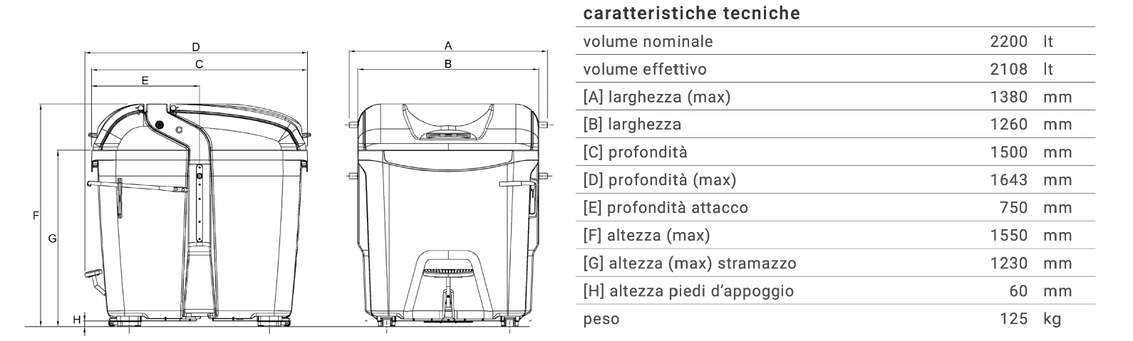 leonardo 2200 lt misure