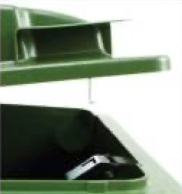 bidone carrellato lt 120 apertura - scau ecologica