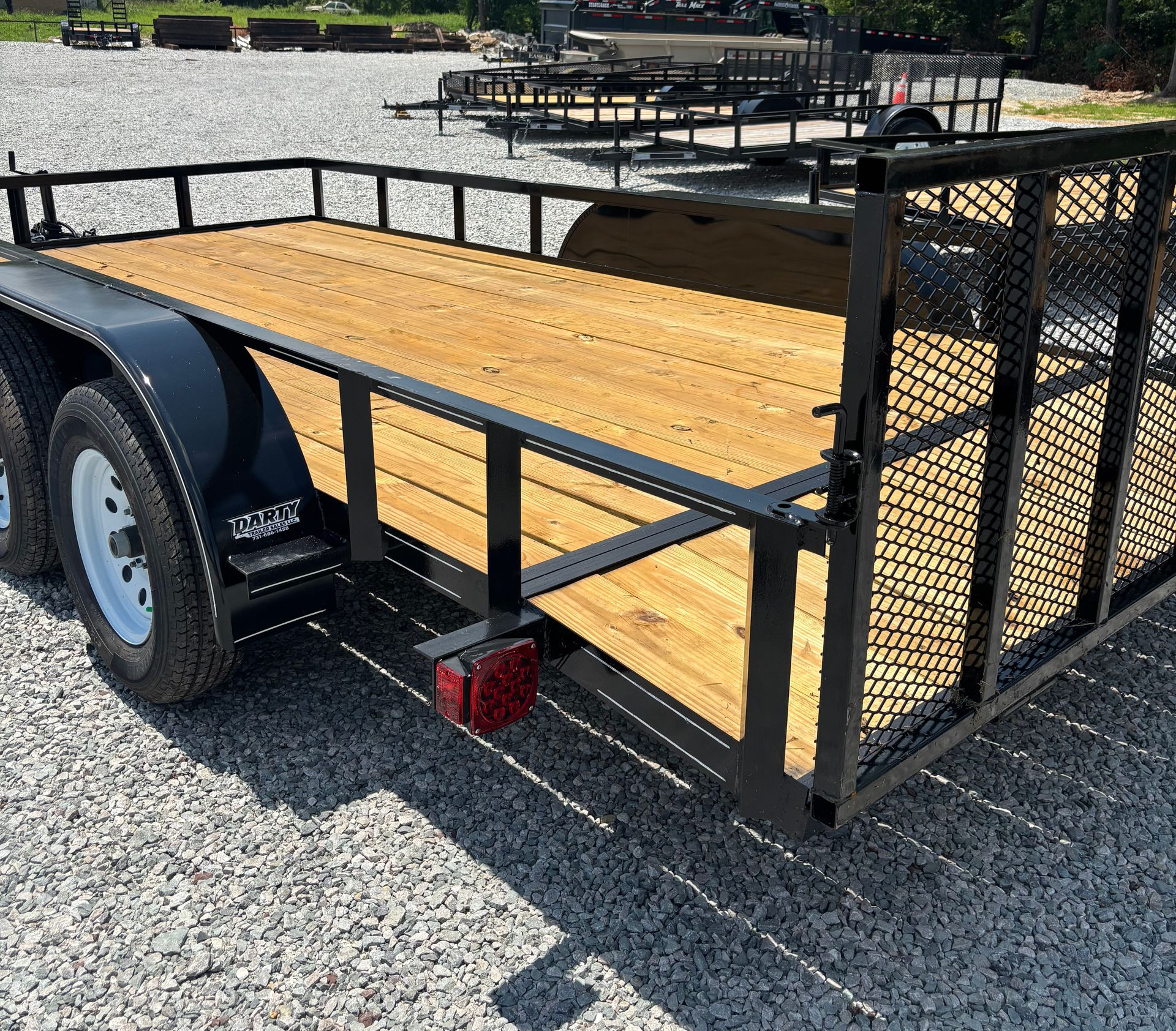 6'10 x 16' Utility Tandem Axle - with Brake and Angle Top Rail