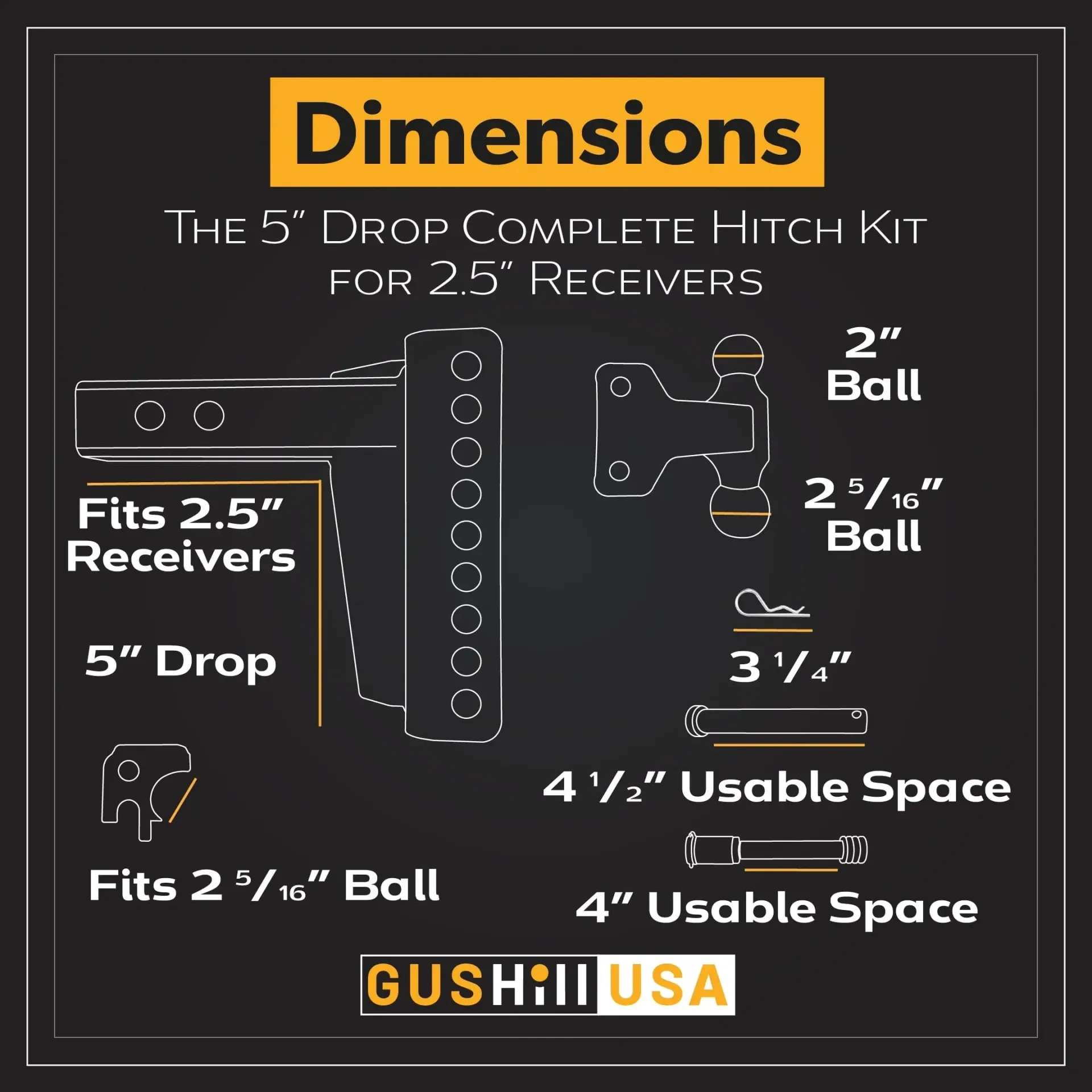 Proven Locks Complete Hitch Kit for 2.5