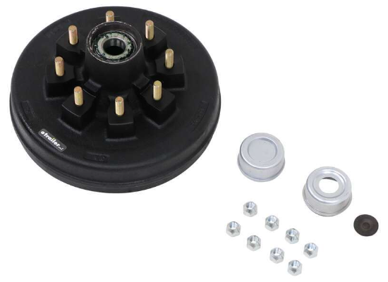 SUSPENSION:Easy Grease Trailer Hub and Drum Assembly for 7K Axles - 12