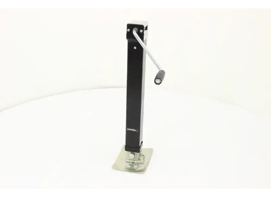 JACKS:Square Direct Weld Jack w/ Footplate - Drop Leg - Sidewind - 28-7/8