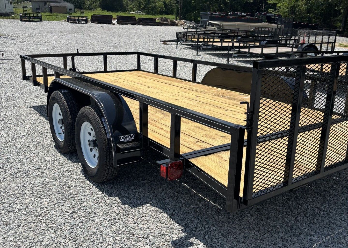 6'10 x 16' Utility Tandem Axle - with Brake and Tube Top Rail