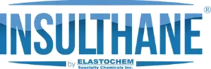 Logo for INSULTHANE by Elastochem Specialty Chemicals Inc. featuring bold blue text with a registered trademark symbol.