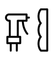 A black and white icon of a hose on a white background.
