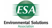 The logo for the environmental solutions association is green and white.
