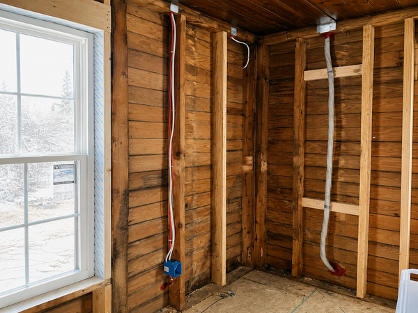 Installed ceiling fan