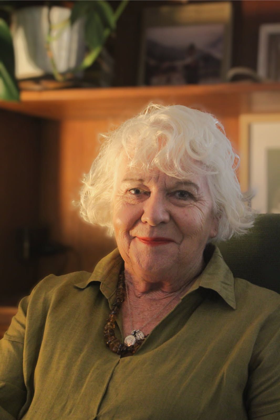Portrait of an Older Woman With Curly White Hair, Wearing a Dark Shirt — Beth Numeyer Counselling in Telarah, NSW