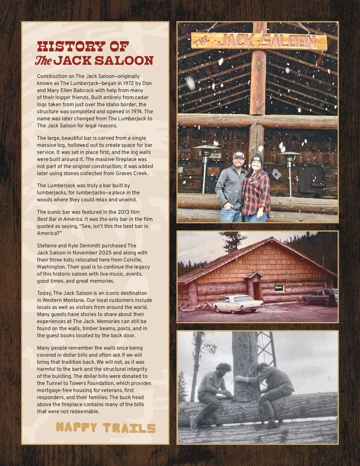 The Jack Saloon Menu