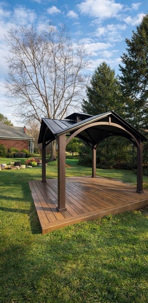 Deck repair with restored railing and durable wood construction in LaGrange