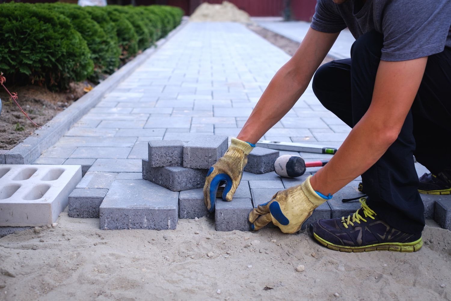 Walkway Pavement Works — Chelsea, ME — AK Lawn & Landscape LLC