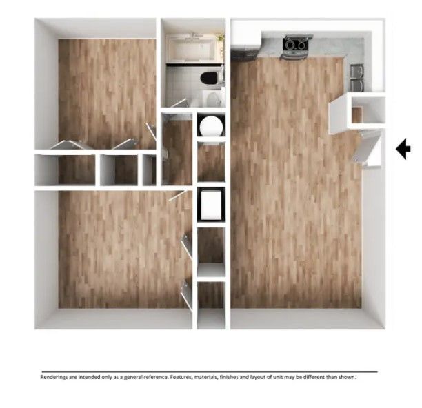 2 Bedroom Floor Plan