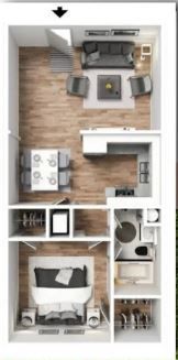 1 Bedroom Floor Plan