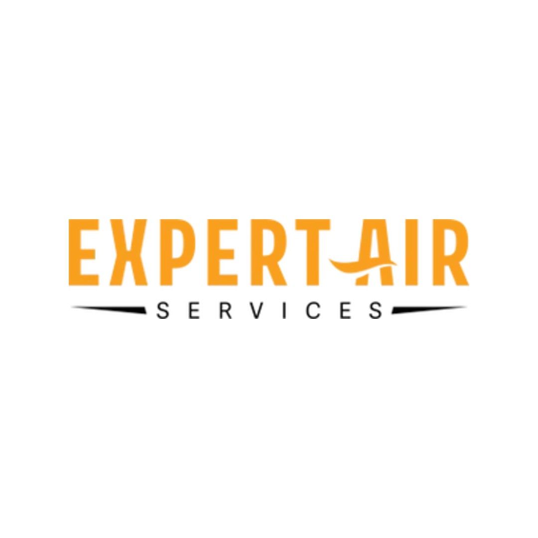 Expert Air Services logo with orange and gray text and a gray wing graphic