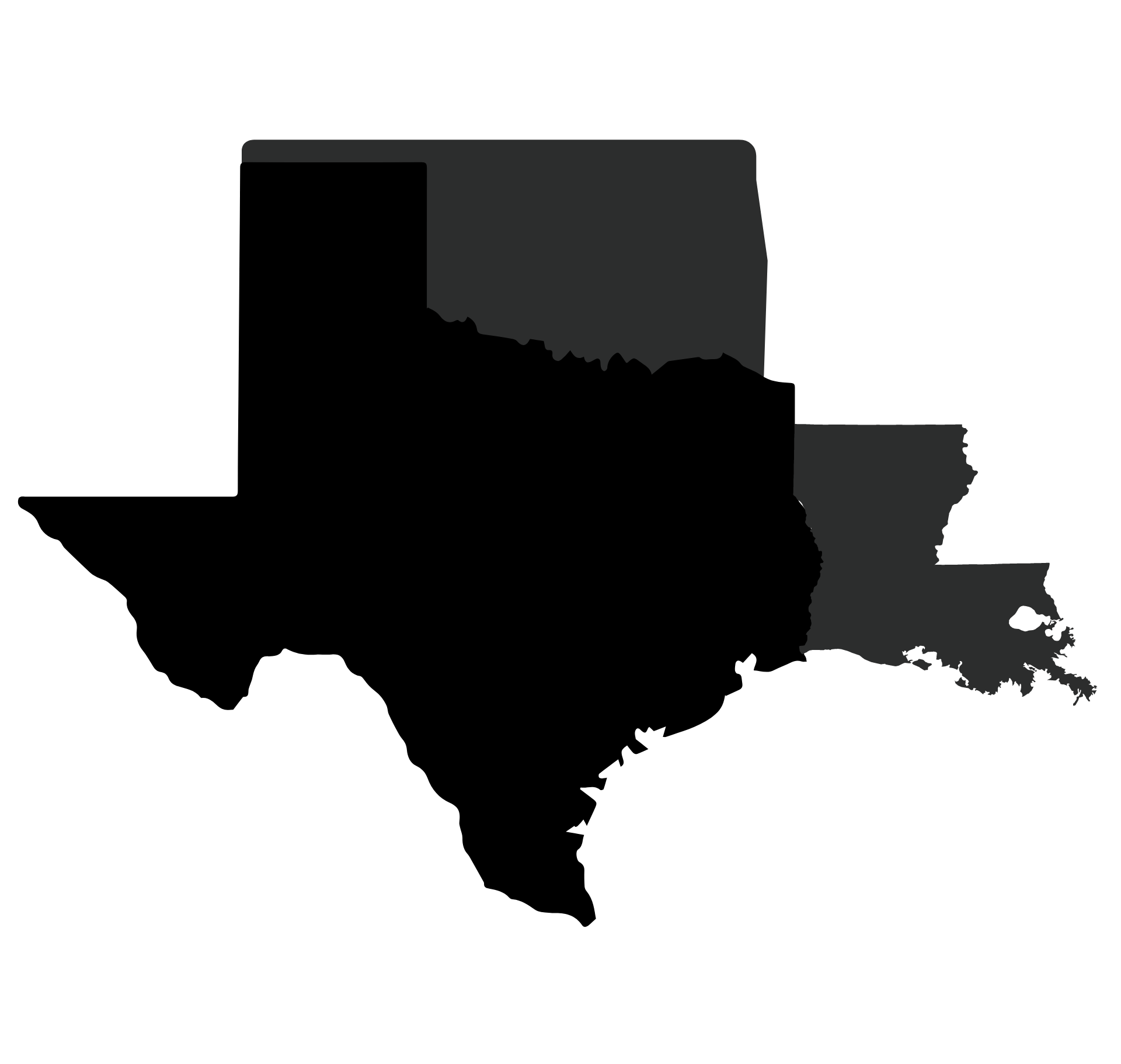 Texas Oklahoma Louisiana