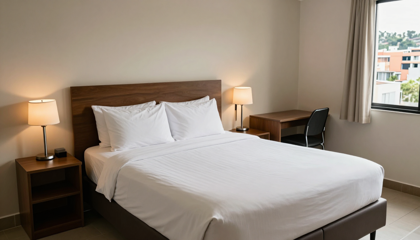 Habitación limpia y tranquila en un hotel económico en Itagüí