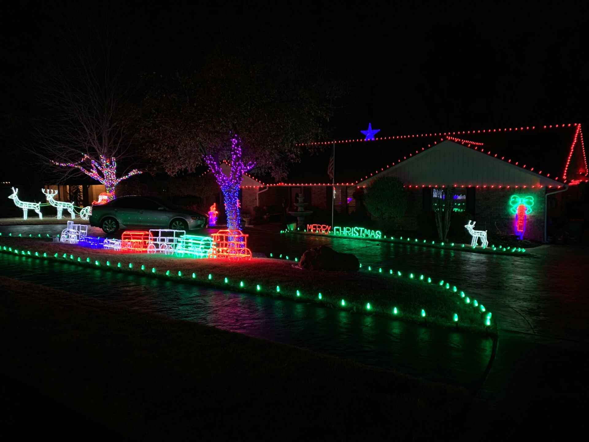 christmas lighting installation