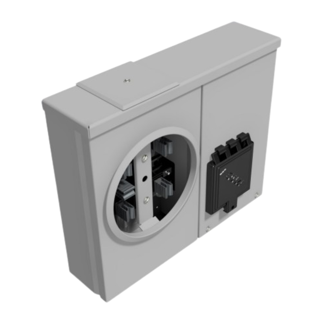 BASE DE MEDICIÓN INTEGRAL MONOFÁSICA 5 TERMINALES 125 AMP. ALIMENTACIÓN SUBTERRÁNEA