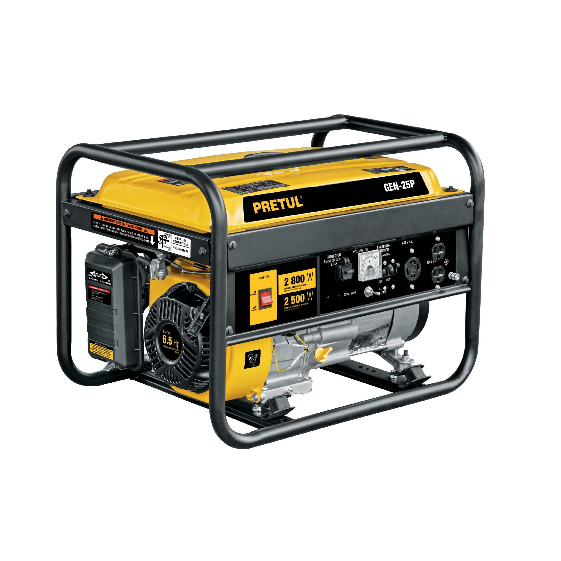 Generador portátil 2.8 kW motor a gasolina, Pretul GEN-25P