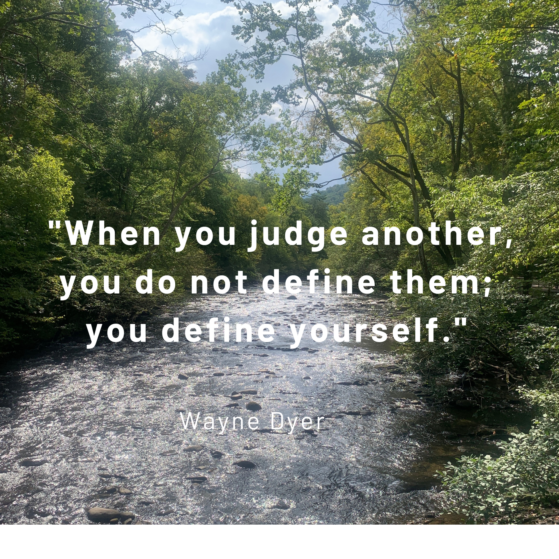 Quote by Wayne Dyer.