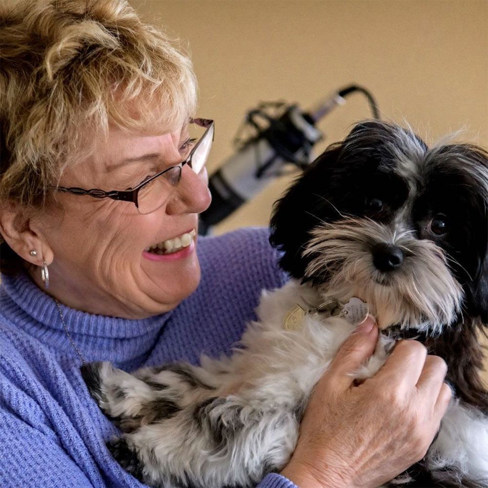Cathy Barker with dog Benjee Cathy Barker with dog Benjee