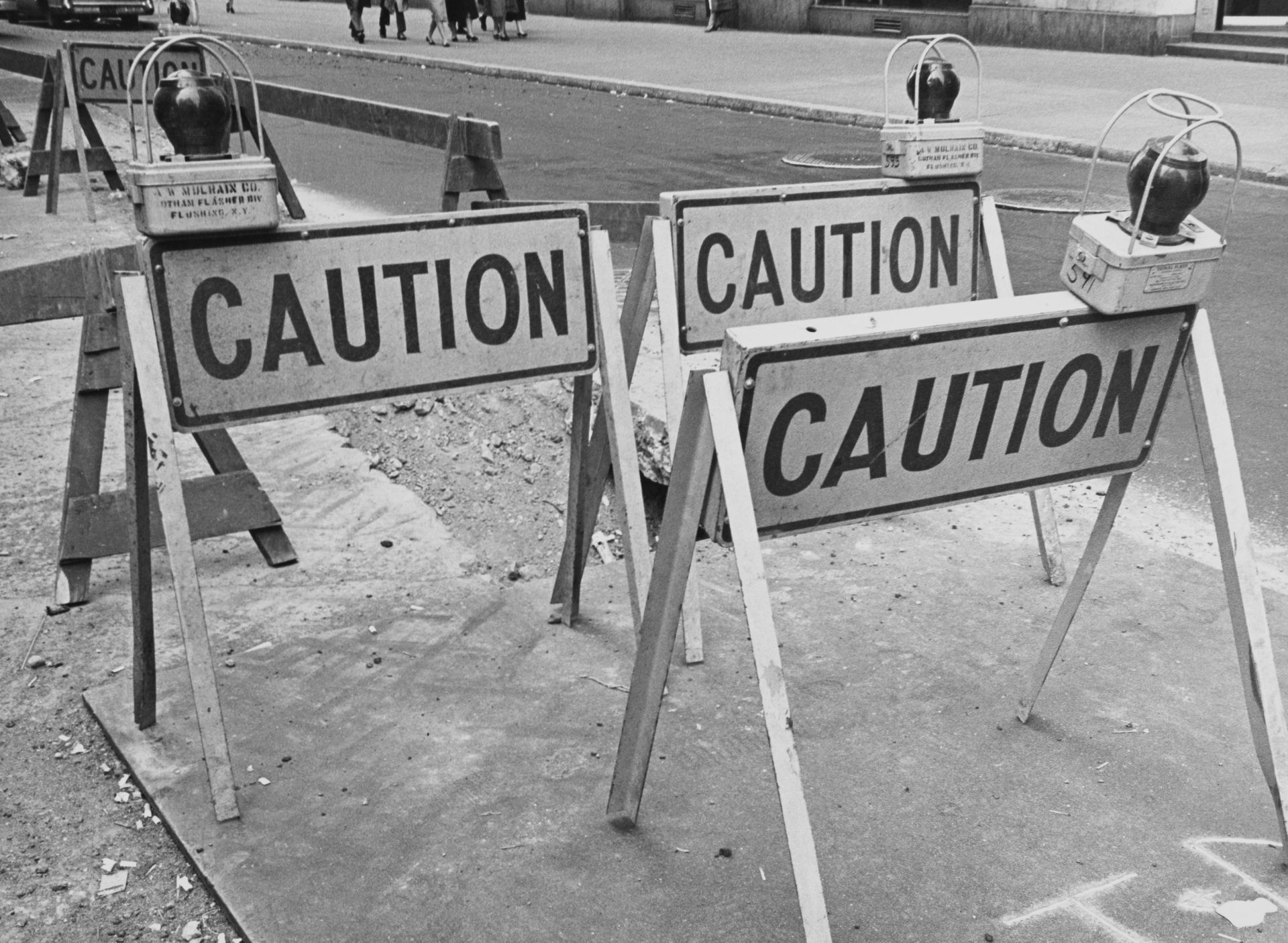 Multiple caution signs grouped together symbolize what to watch for in life