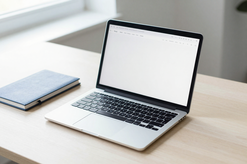 Laptop showing a modern small business website