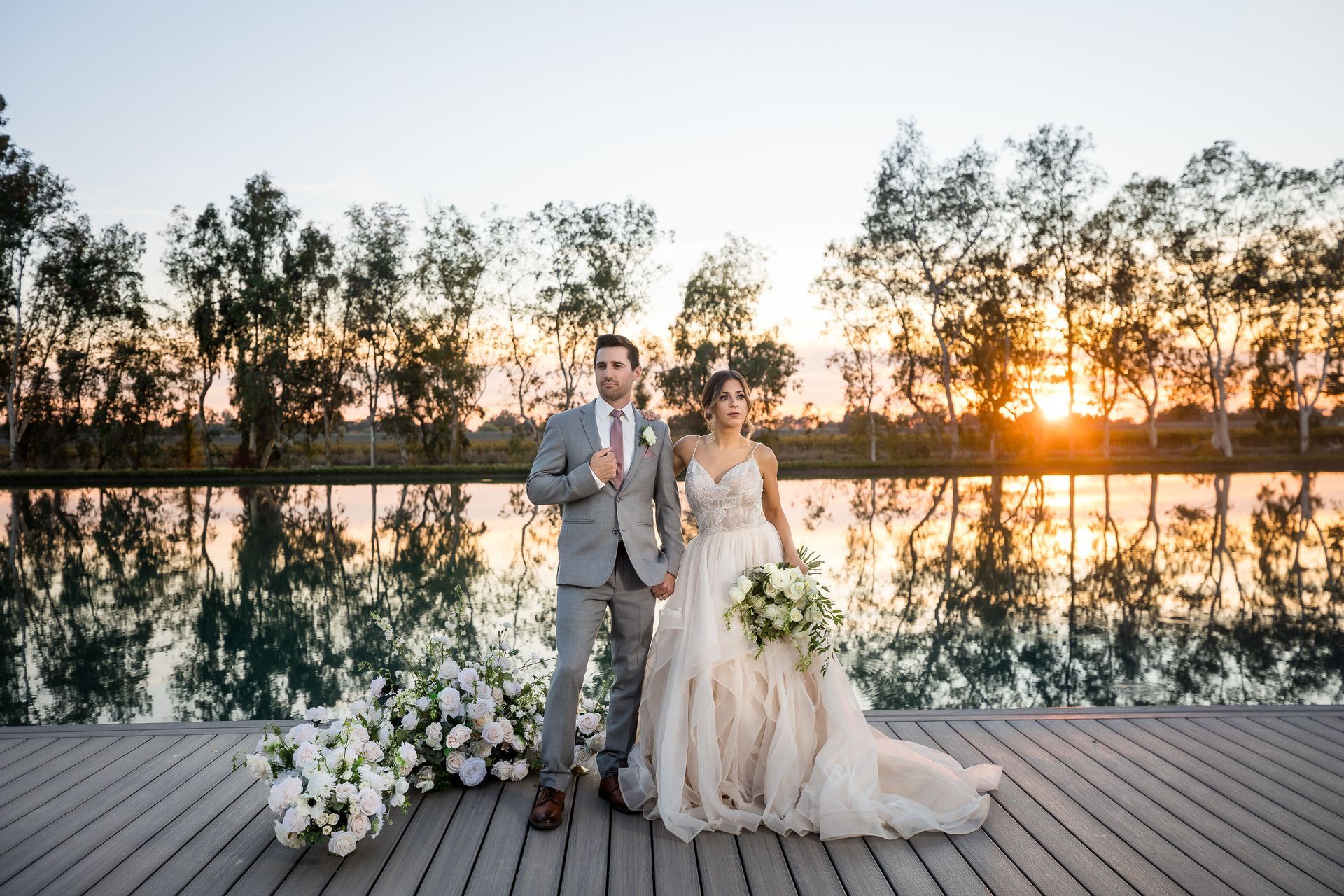 Bride and Groom at Lakeview Estates Wedding Venue