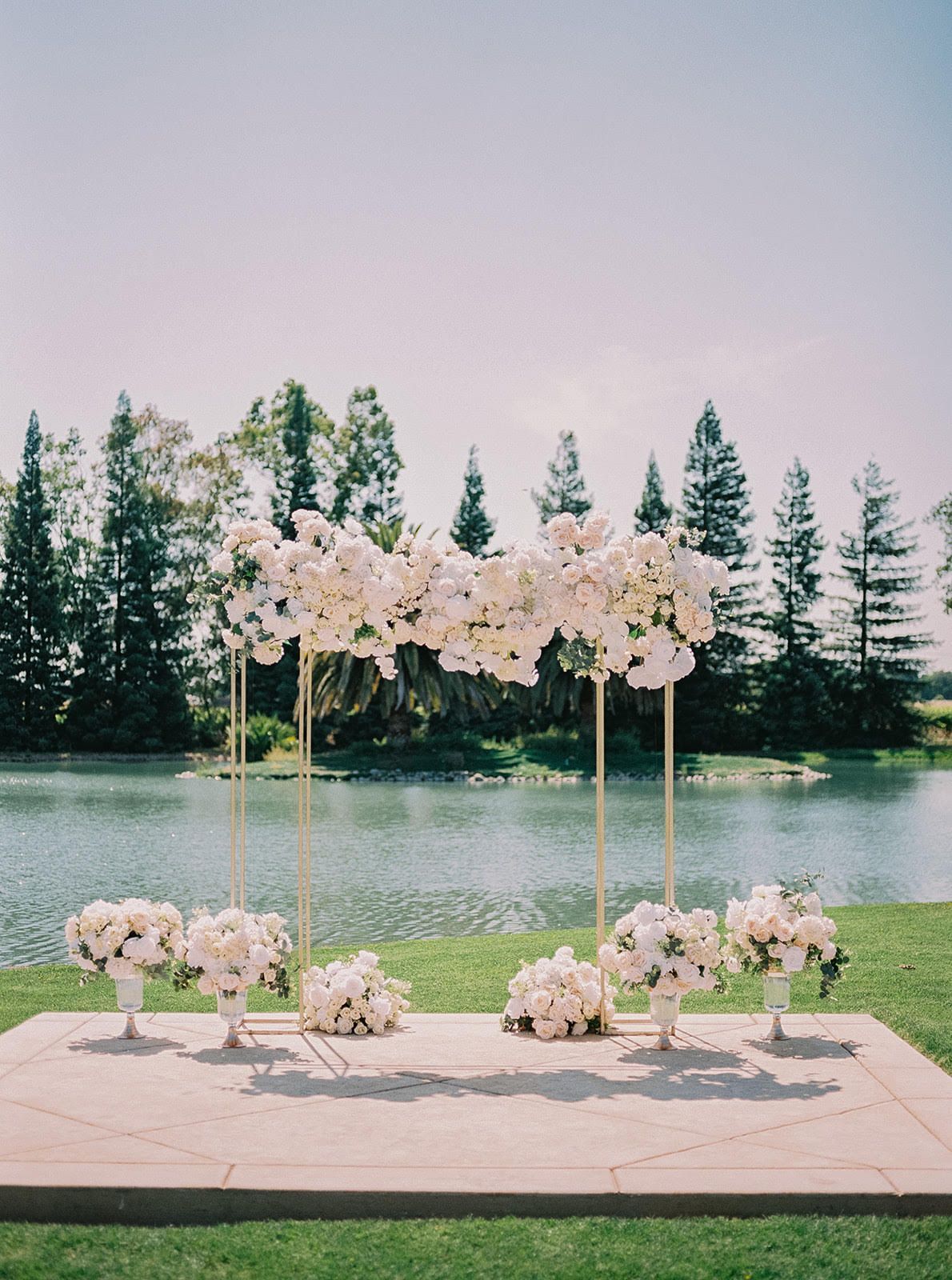 Ceremony Setup in front of lake