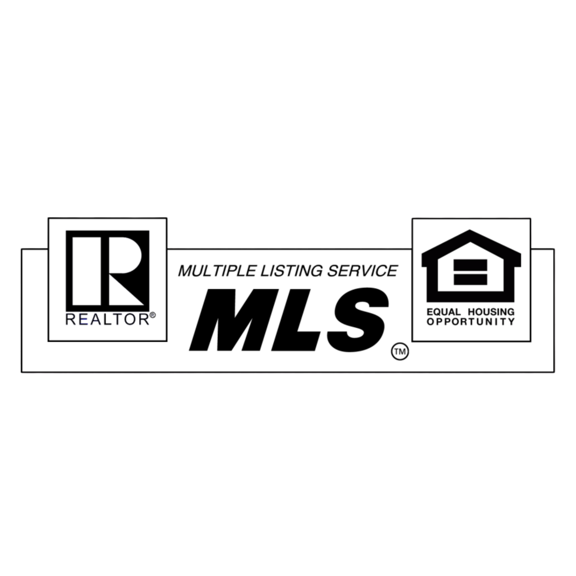 The REALTOR logo, Multiple Listing Service (MLS) text, and Equal Housing Opportunity house icon in black on white.